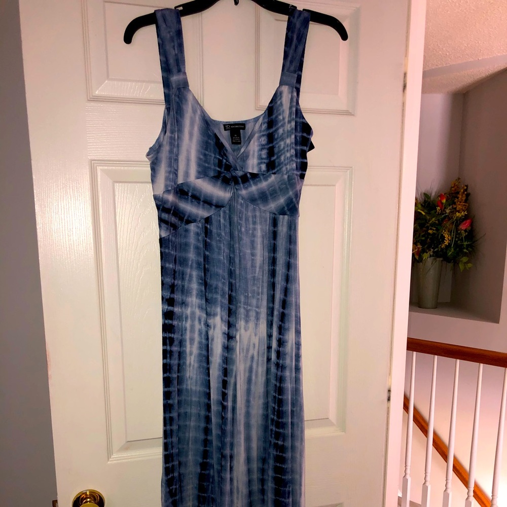 Blue tie dye dress